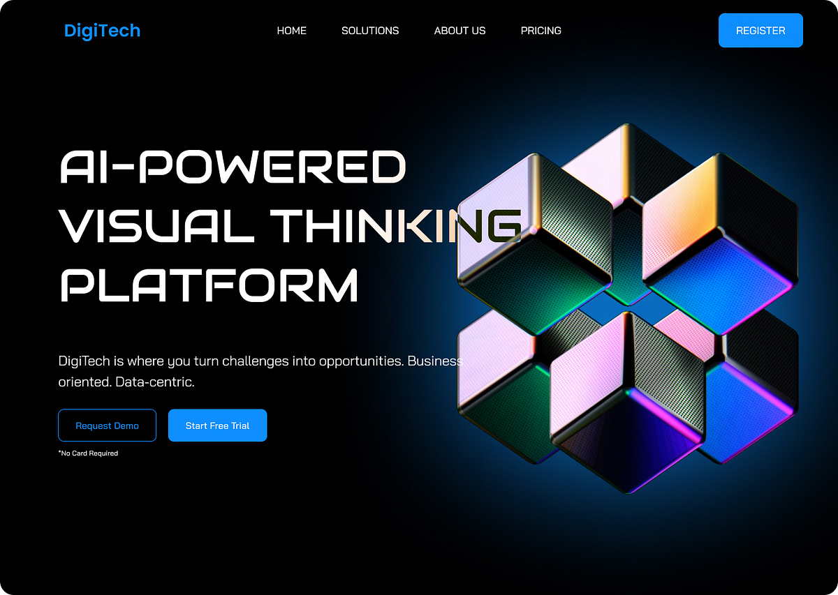 AI-Powered SaaS Platform Hero Section Design Image 1