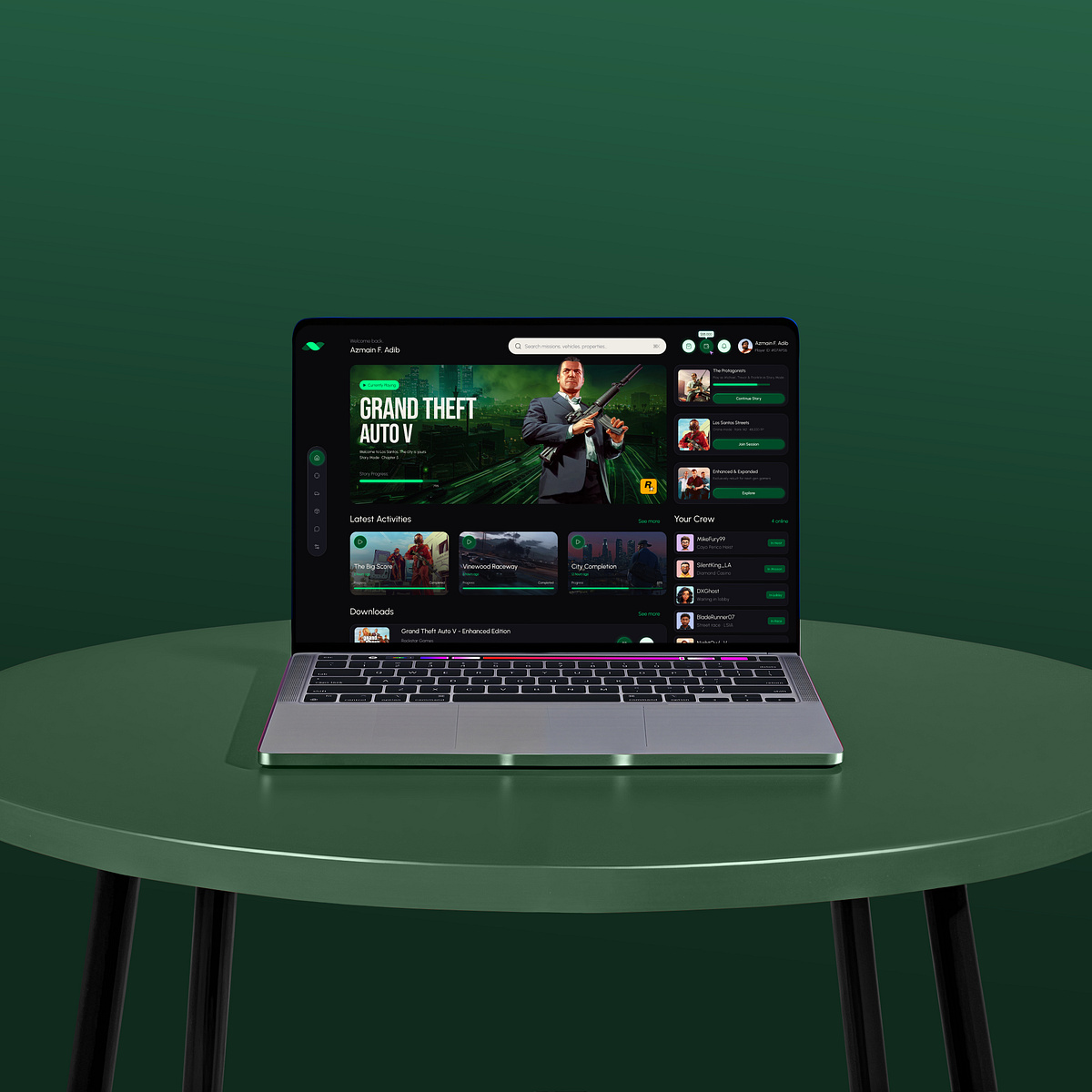 GTA V Dashboard Design Game UI