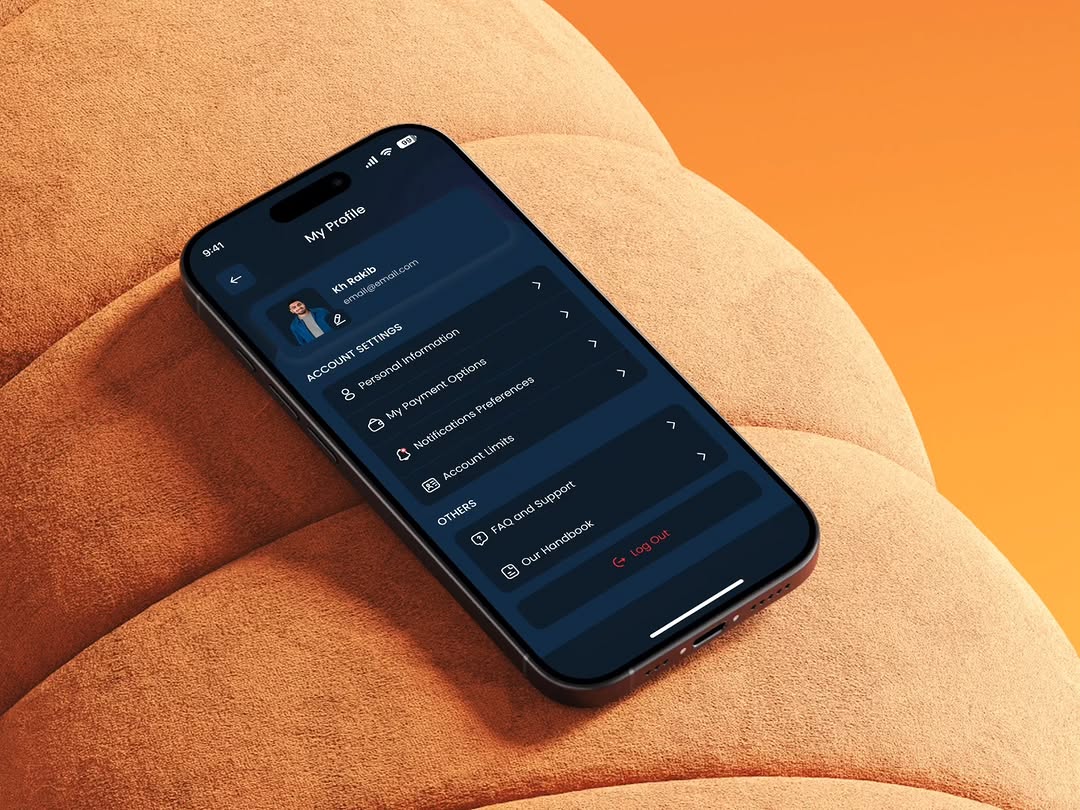 User Profile Section App Design Image 0