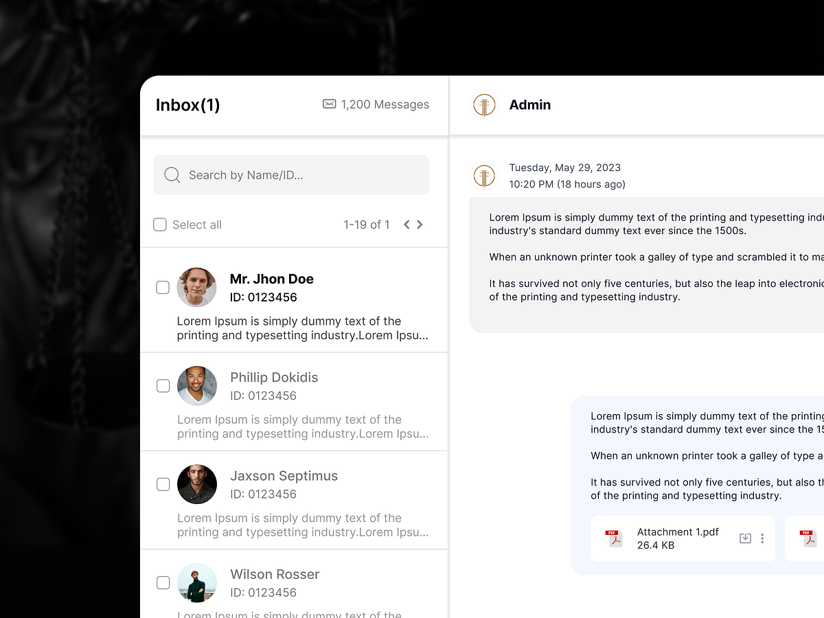 UI/UX Design for Law Firm's Client Management System Image 1