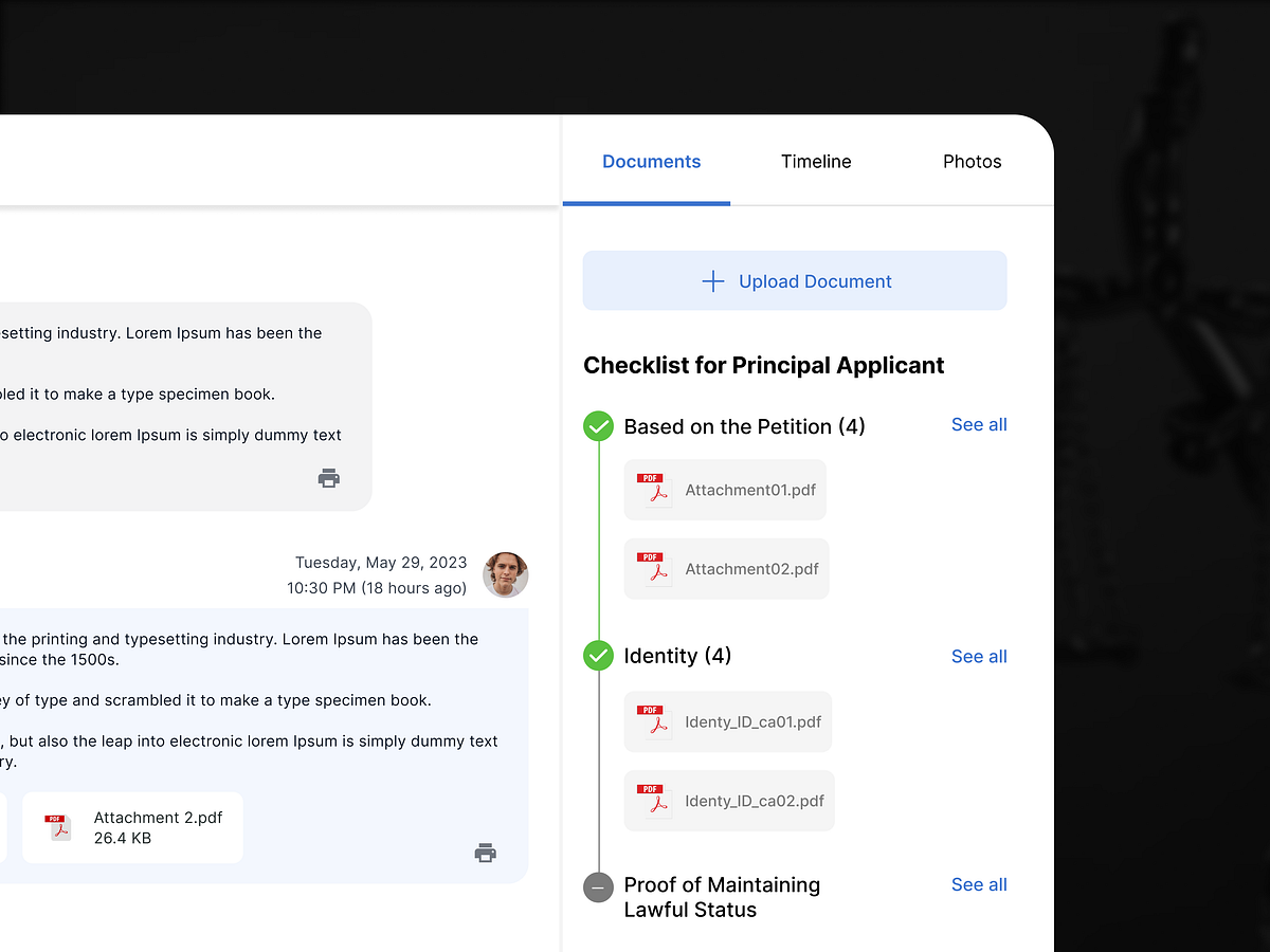 UI/UX Design for Law Firm's Client Management System Image 2