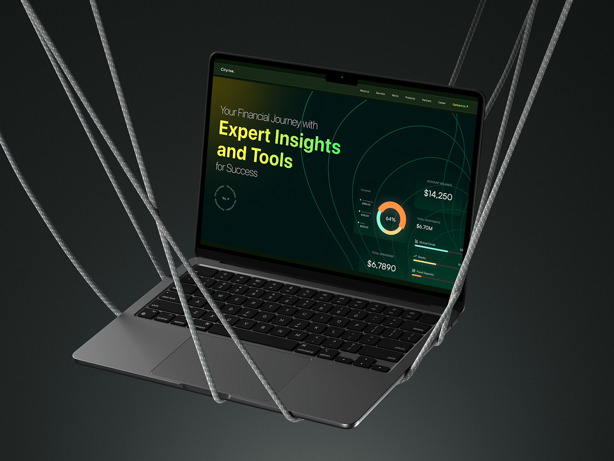 Hero section of a Financial Income, Expense Management Product