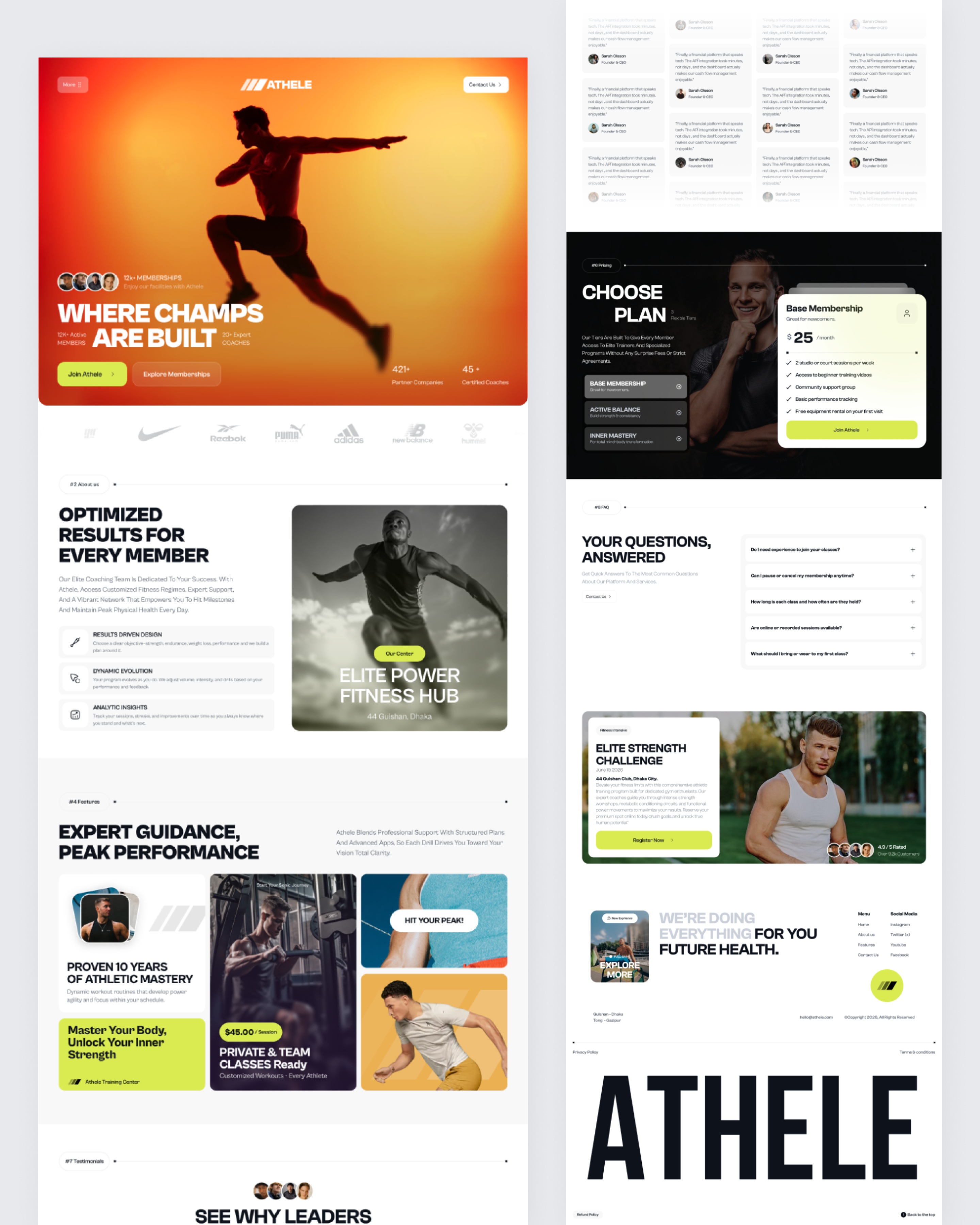 Athele Landing Page Design