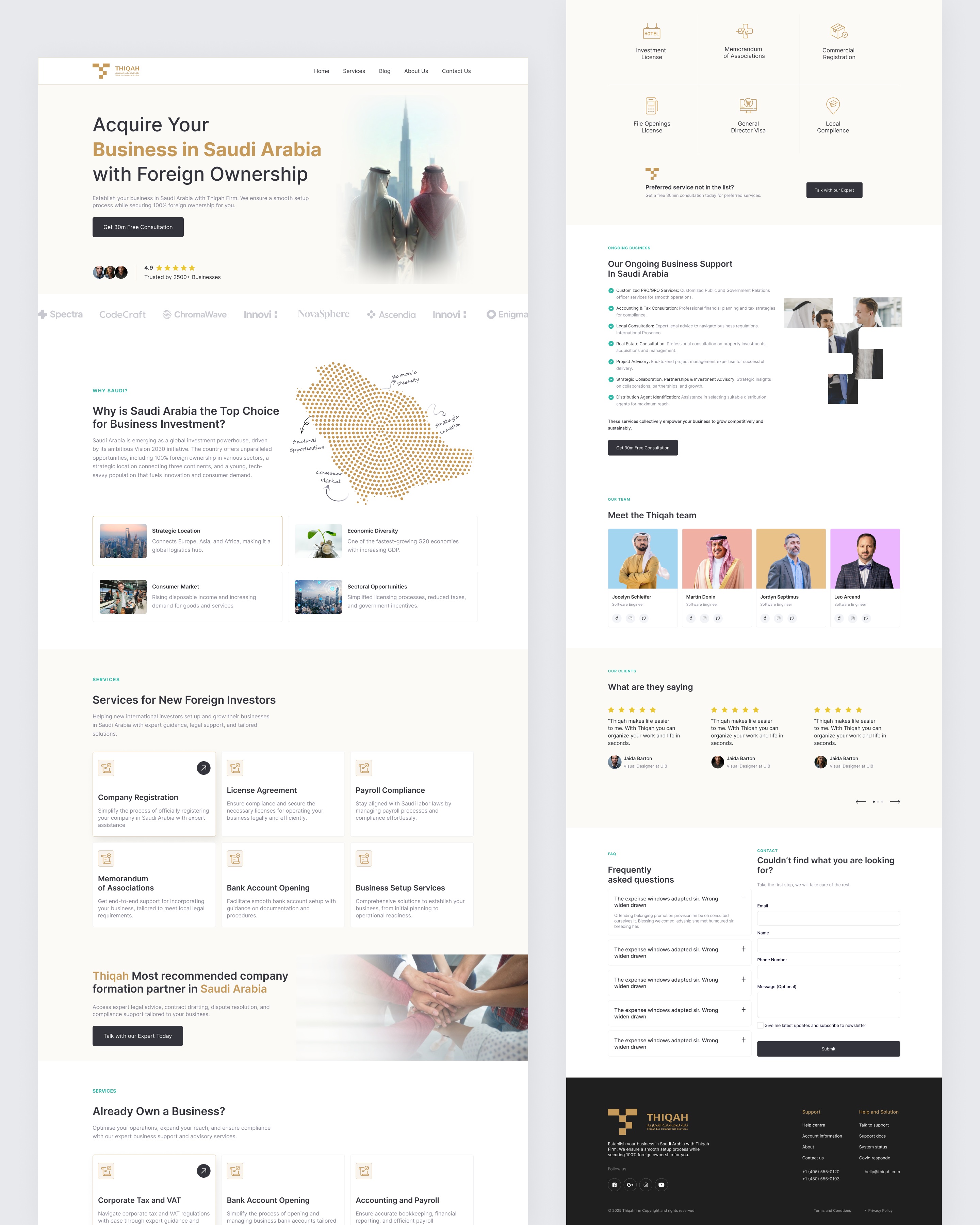 Thiqah Business Services Website Design