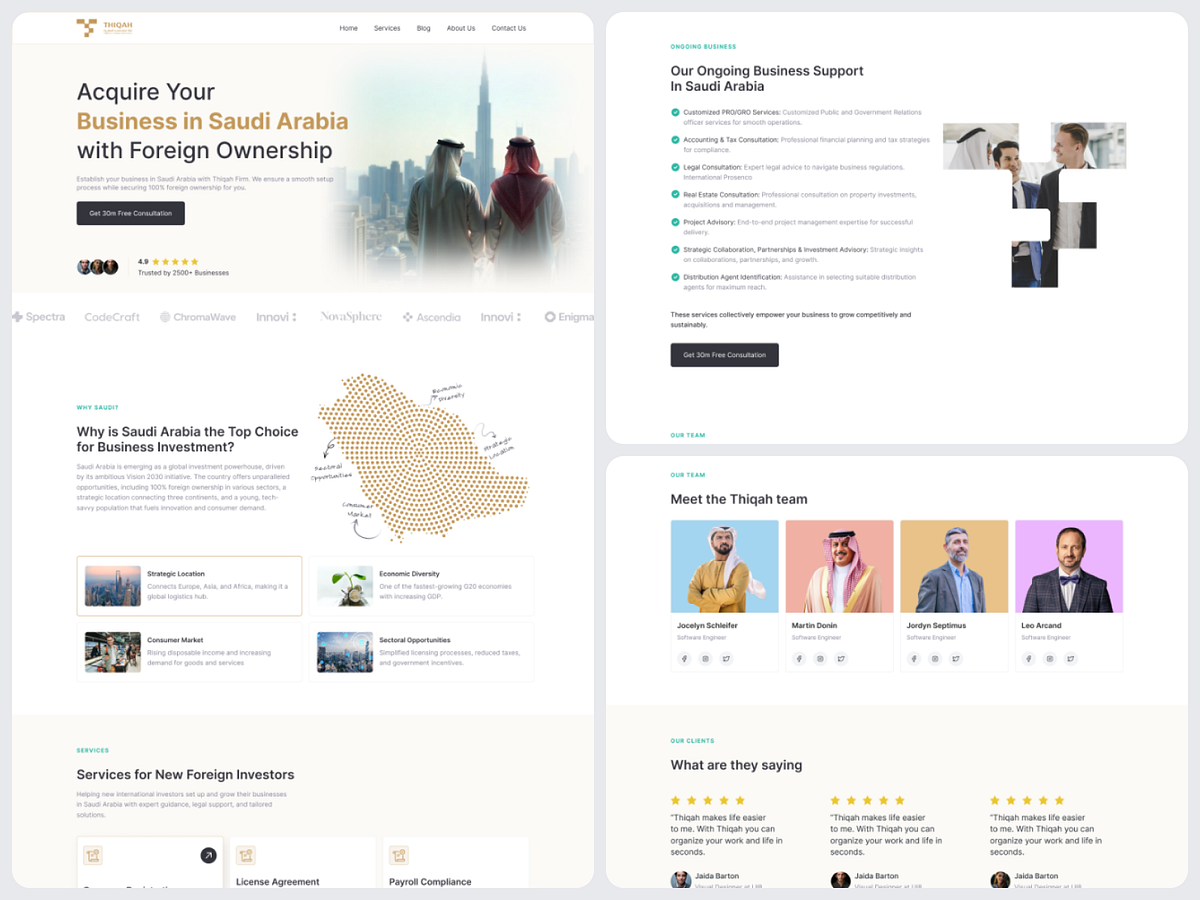 Thiqah - Business Consultancy Landing Page Redesign Image 0