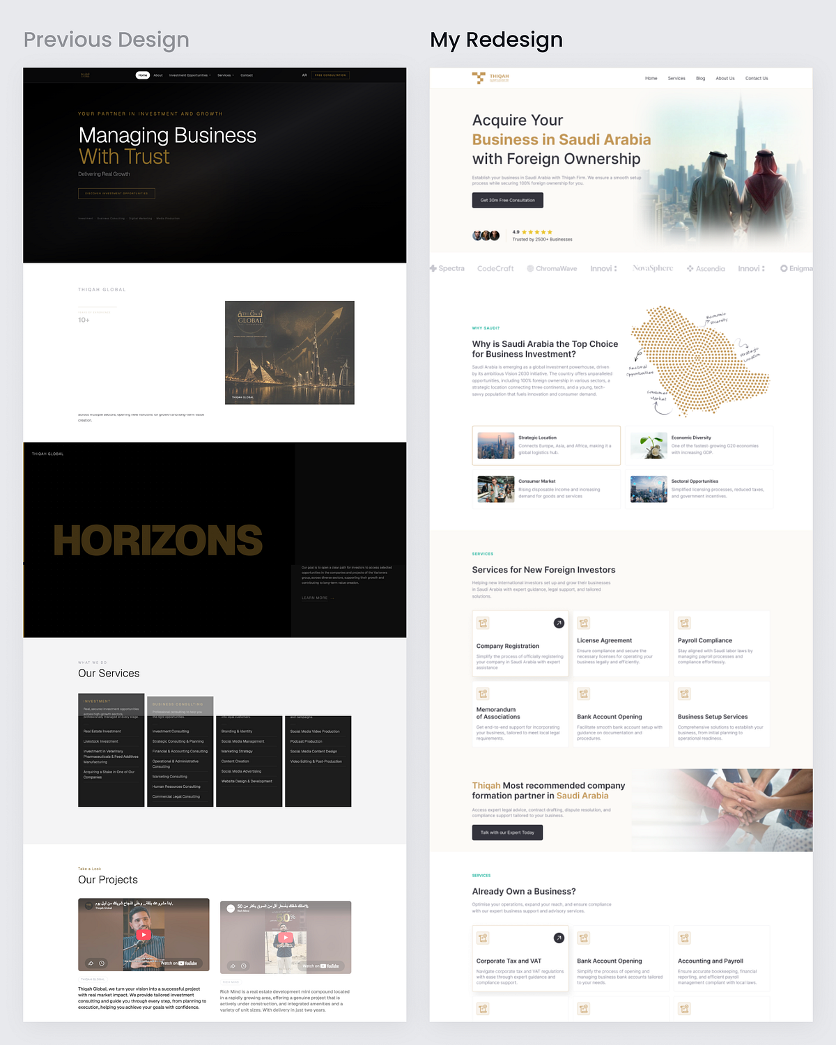 Thiqah - Business Consultancy Landing Page Redesign Image 1