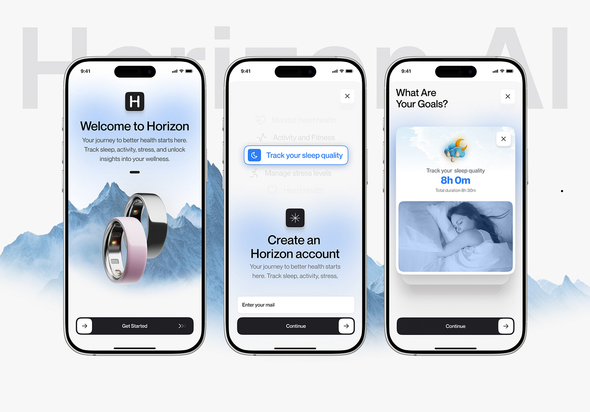 Smart Ring App - Health Tracking UI