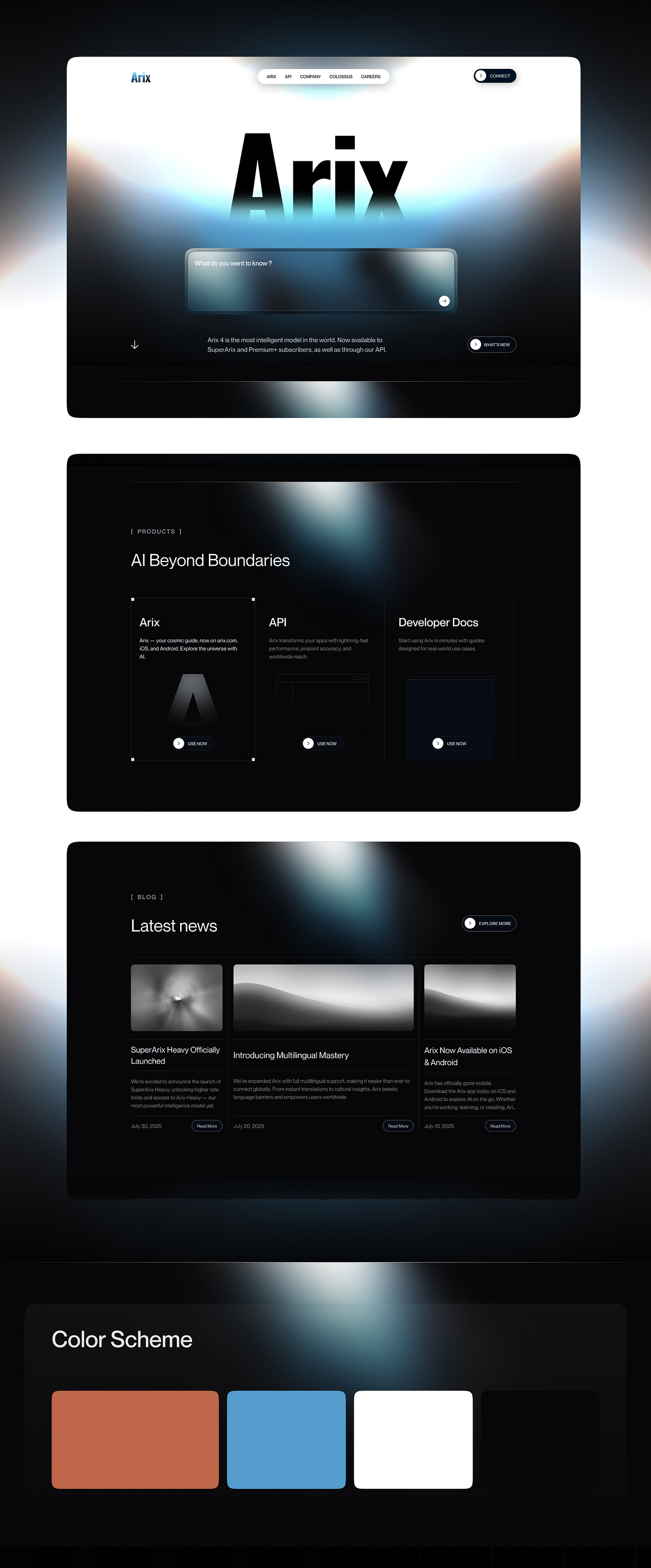 AI-Powered Developer Platform Website for Arix Image 0