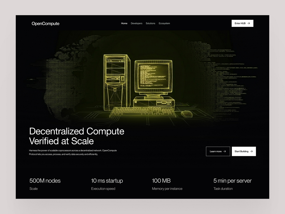 AI Website - Decentralized Computing Platform UI/UX Design