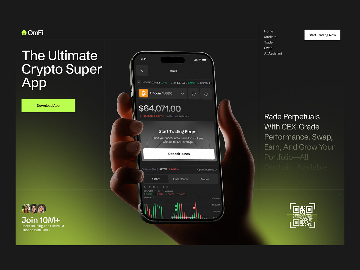 Crypto App Landing Page | Wallet