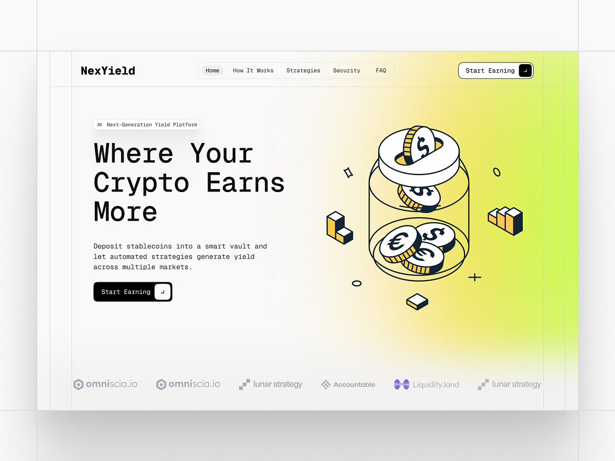 DeFi Yield Platform Website Image 1