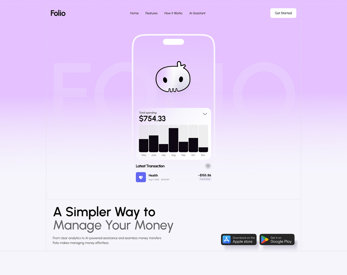 Personal AI Finance Website Image 1