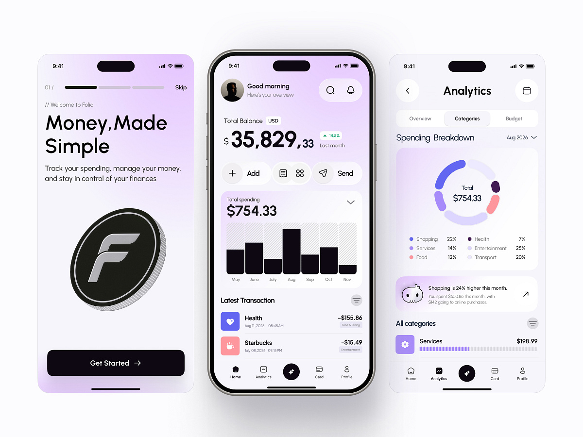 Personal AI Finance Mobile App UI Image 0