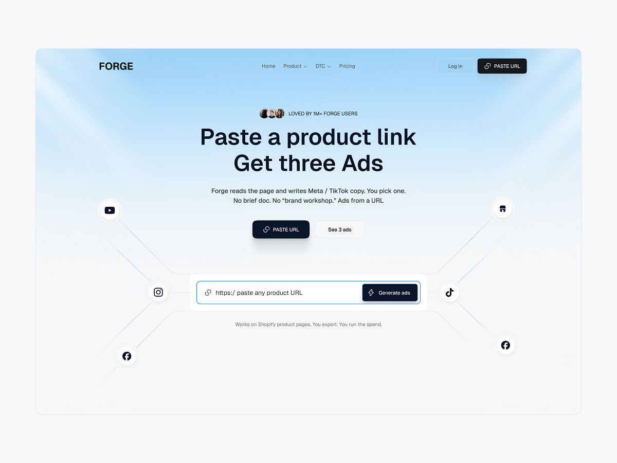 AI Ad Generator | SaaS Landing Page Design