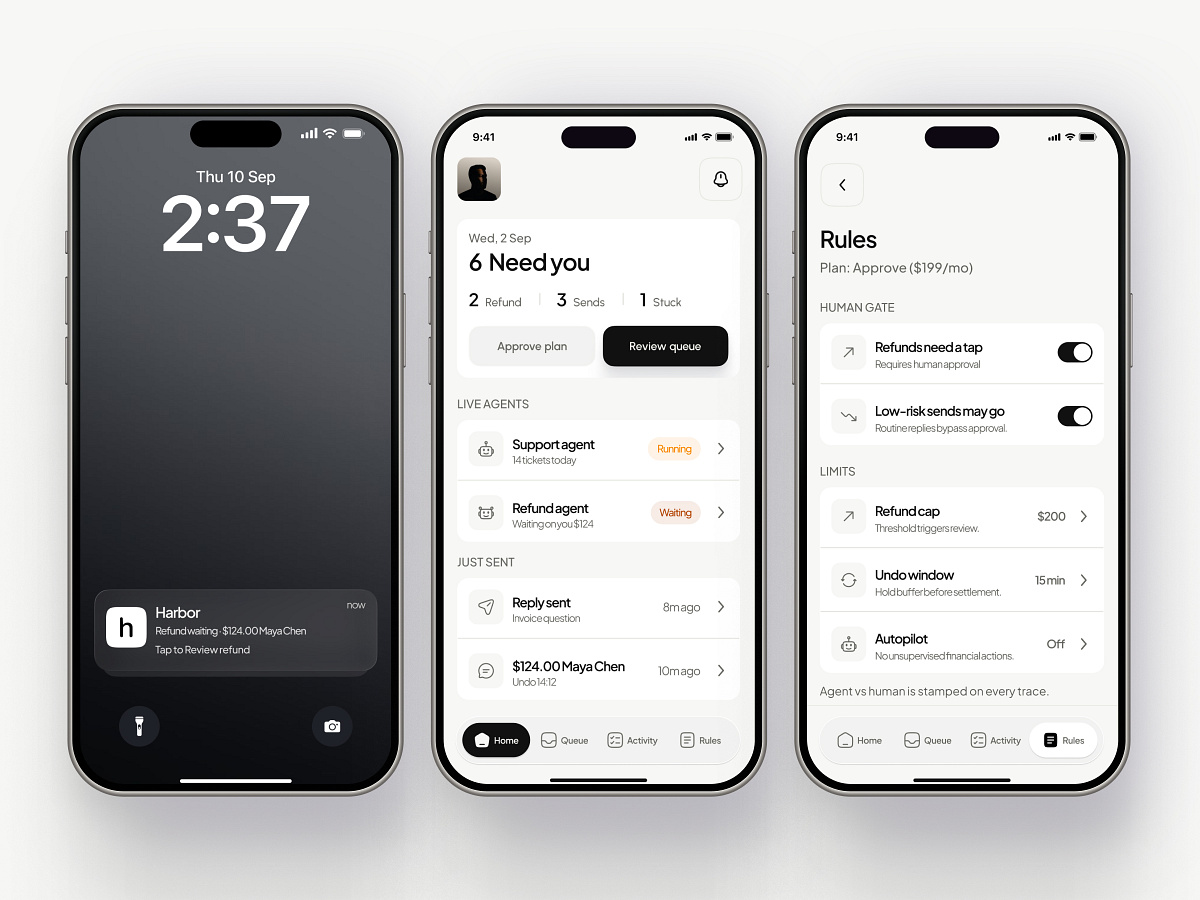 AI Agent Control App & Human Gate UI Image 0