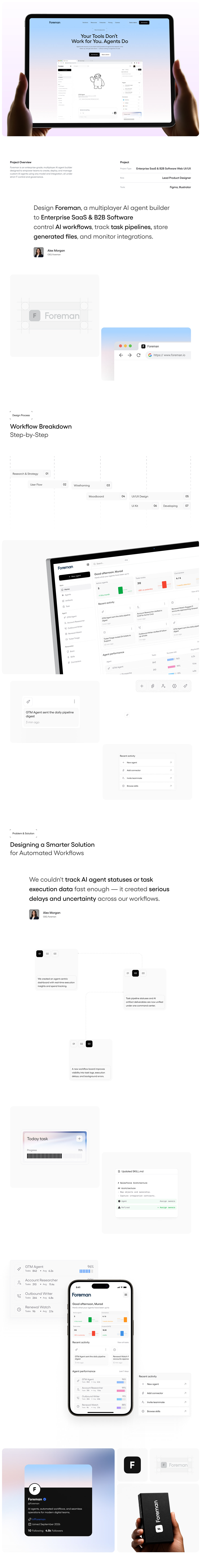 AI Agent Builder Platform | SaaS Dashboard UI/UX Design