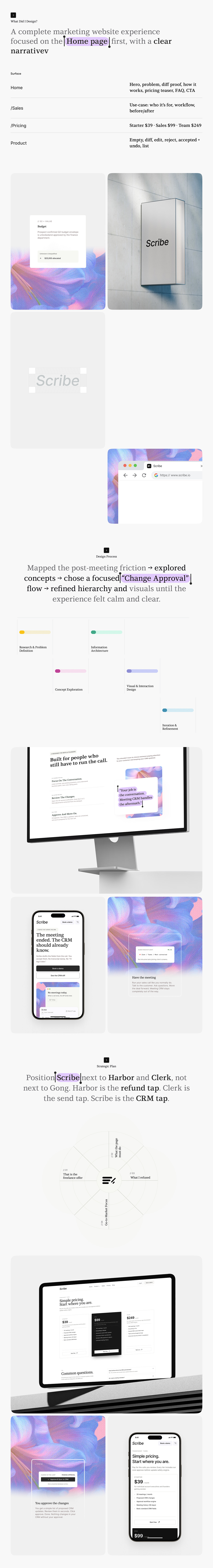 Scribe - AI SaaS Website & CRM Diff App UI/UX Design Image 0