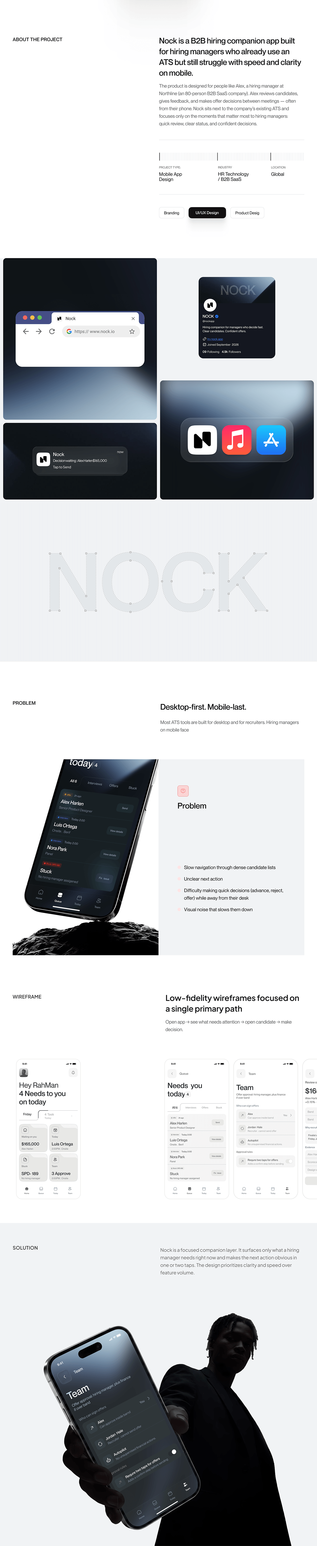 Nock - B2B Hiring & ATS Offer Approval Mobile App UI/UX Image 0