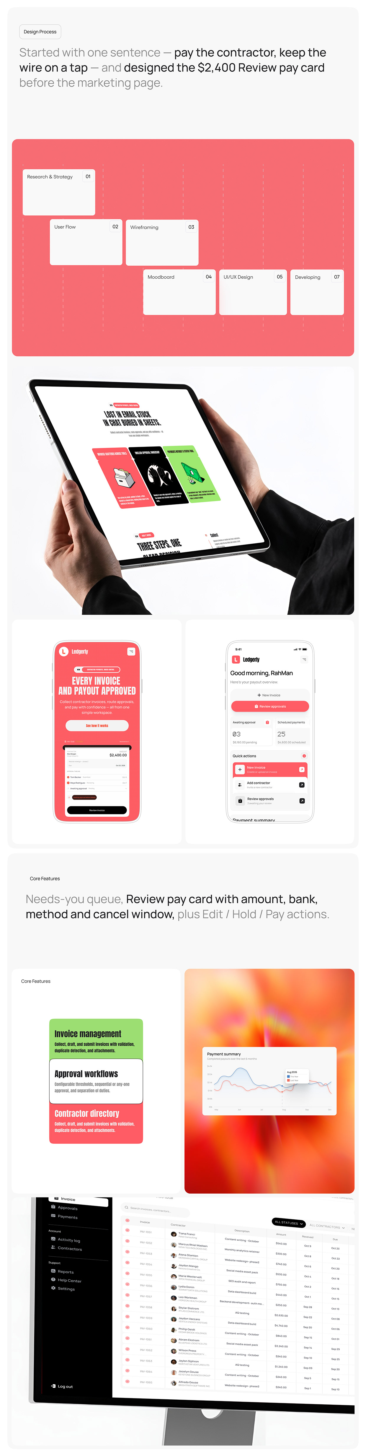 B2B Fintech Dashboard & Website for Contractor Payments Image 1