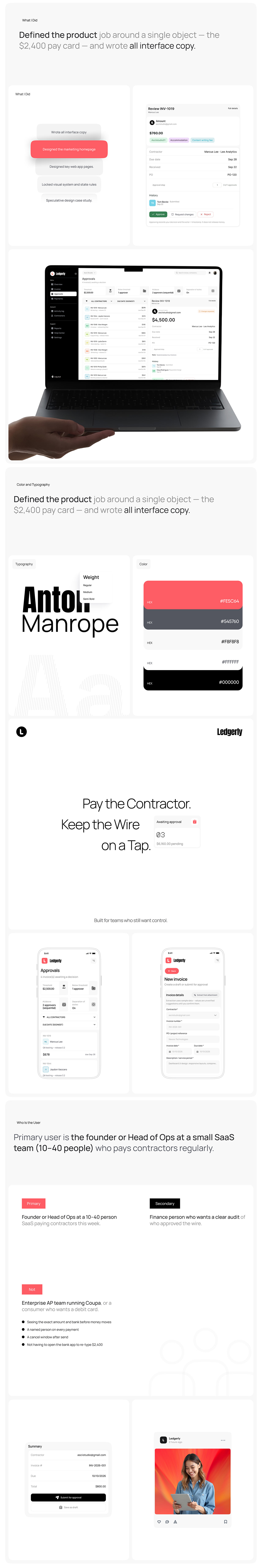 B2B Fintech Dashboard & Website for Contractor Payments Image 2