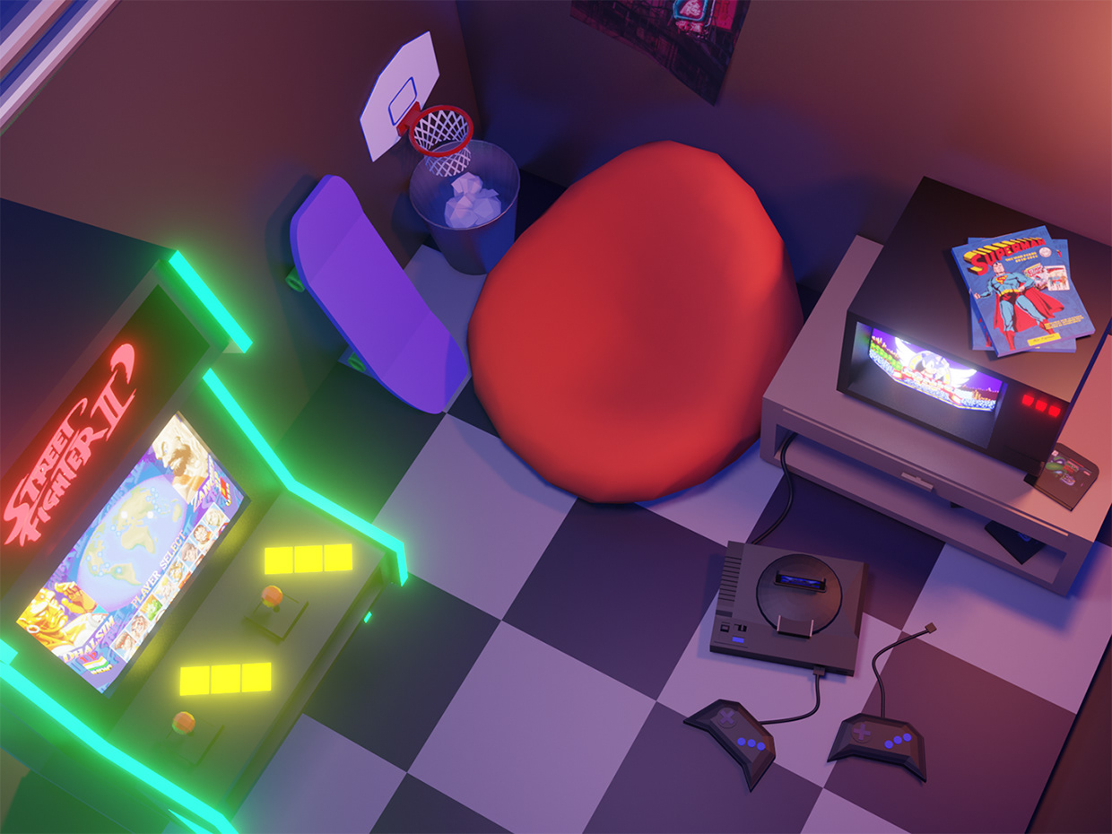 Retro gaming room Image 0
