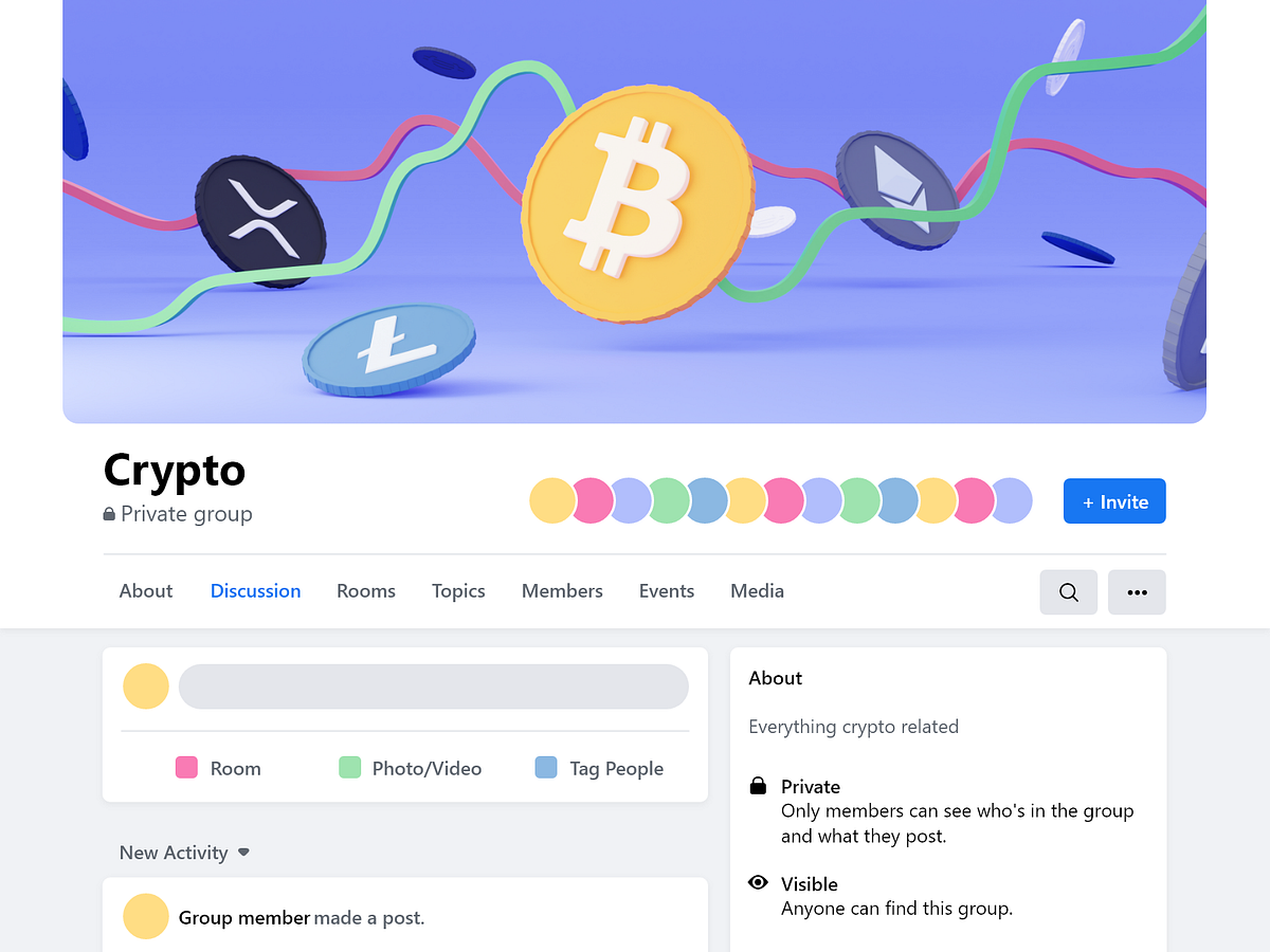 Cryptocurrency group cover illustration Image 0