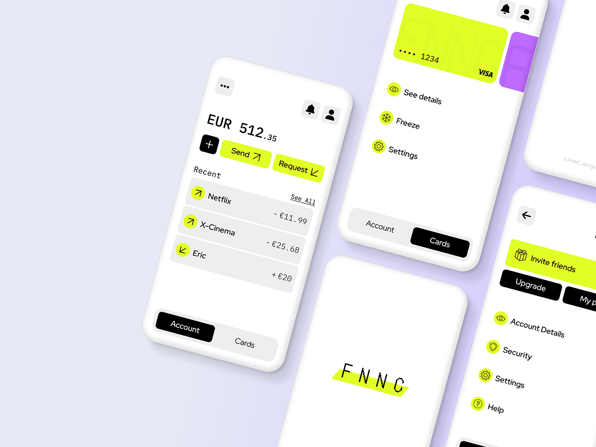 Finance app concept