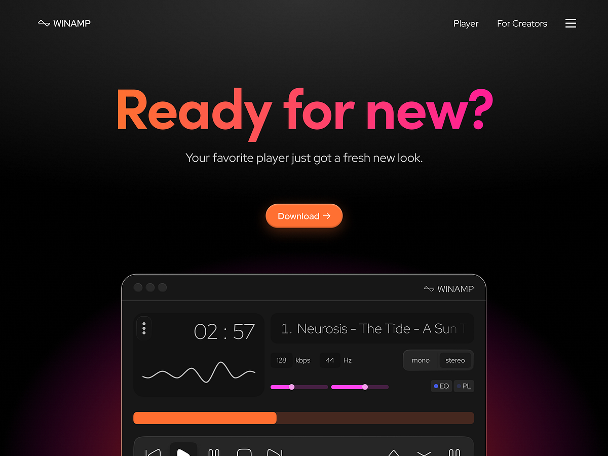 Winamp player website