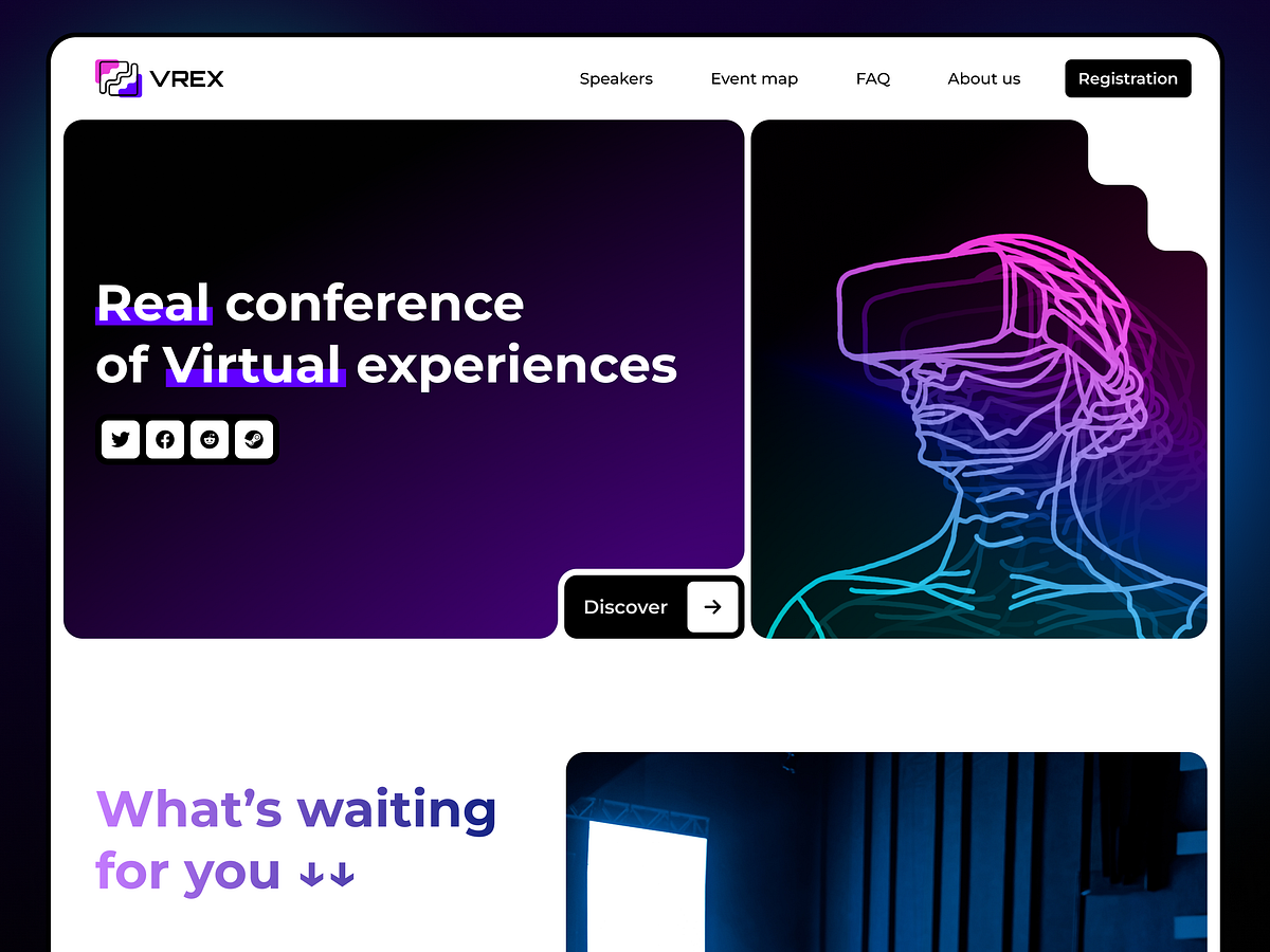 VR conference web concept