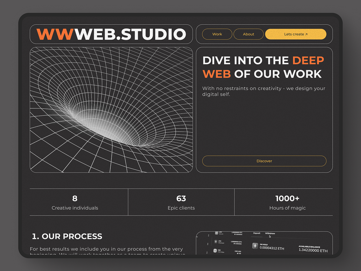Design studio portfolio website