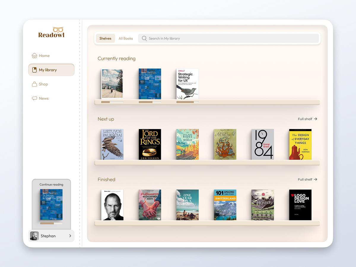 Digital books app