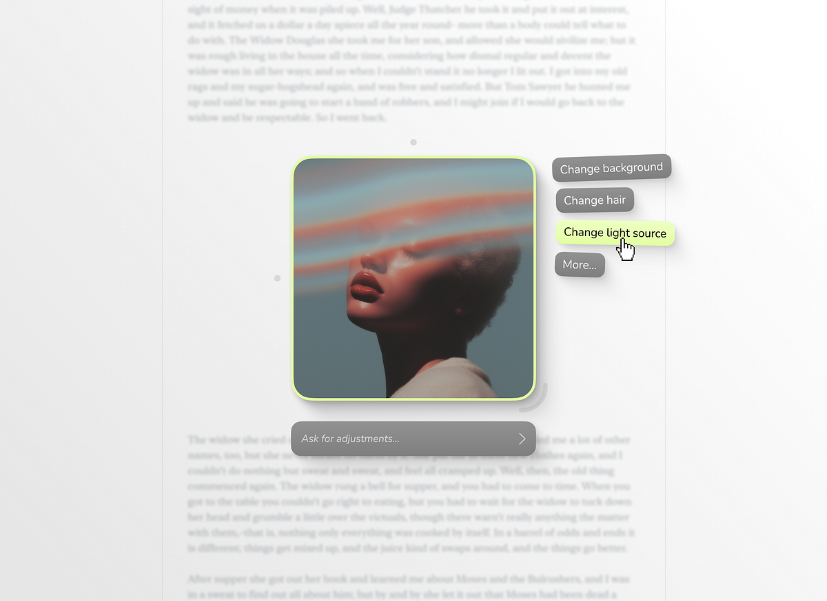 AI image editing suggestions
