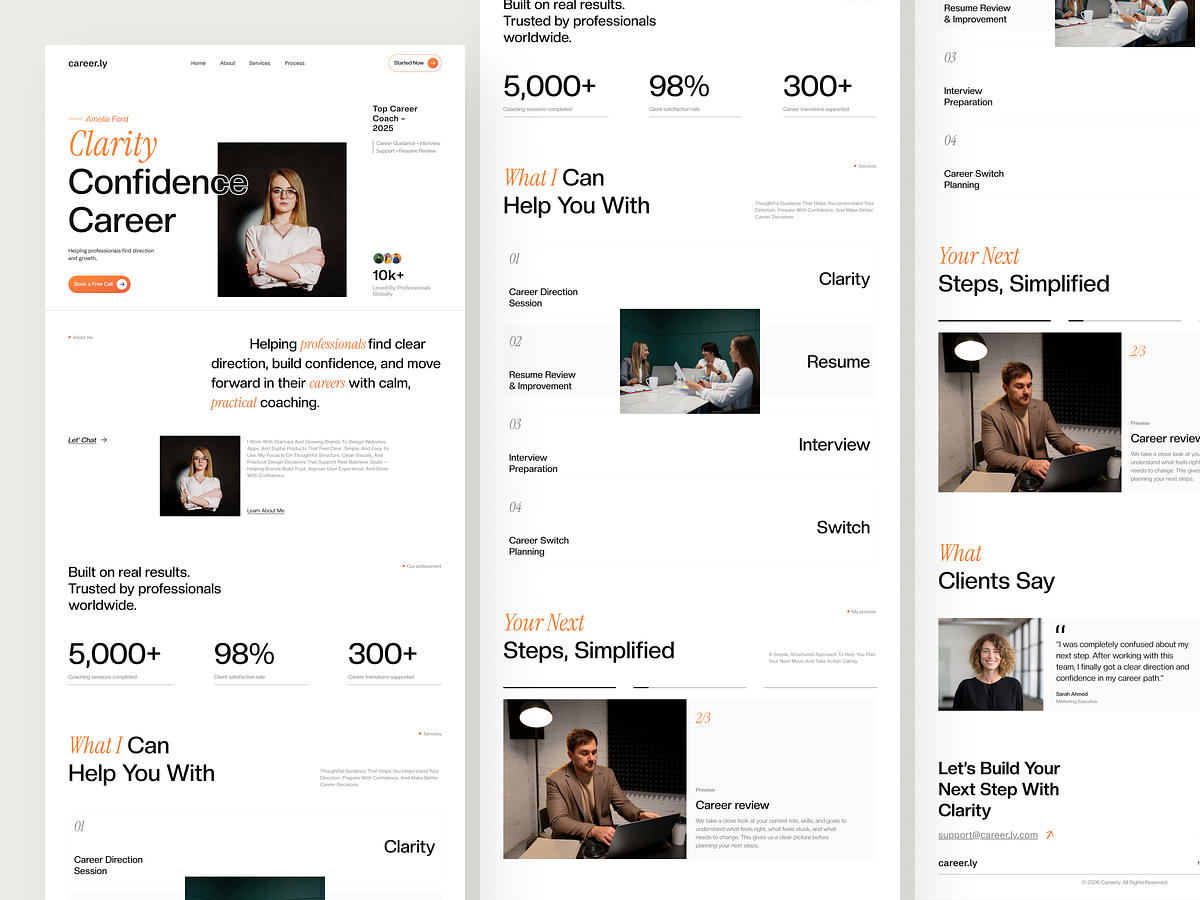 Career Coaching Website Design Concept Image 4