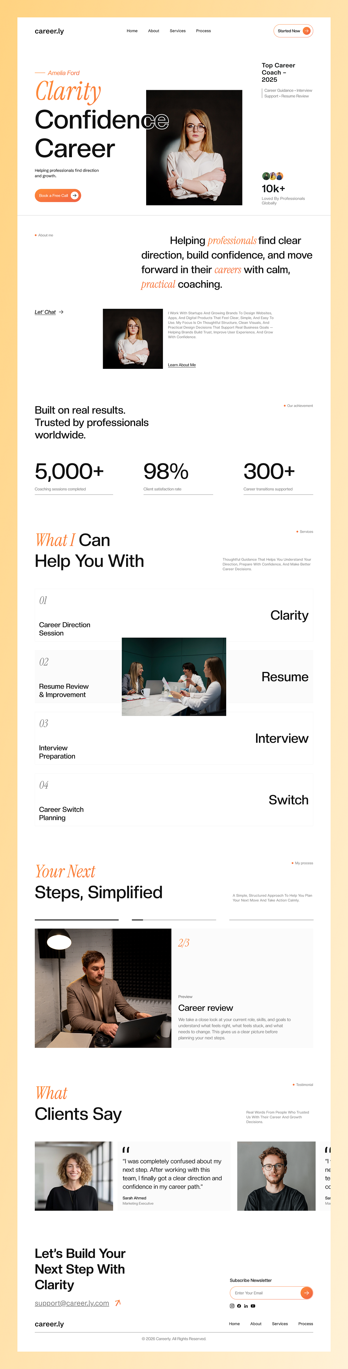 Career Coaching Website Design Concept Image 5