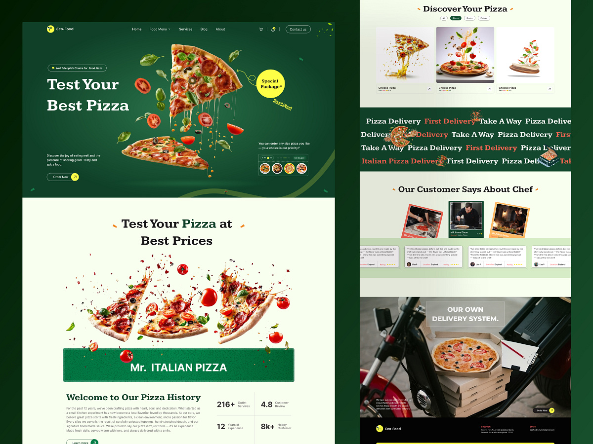 🍕 FreshSlice - Pizza Website Design