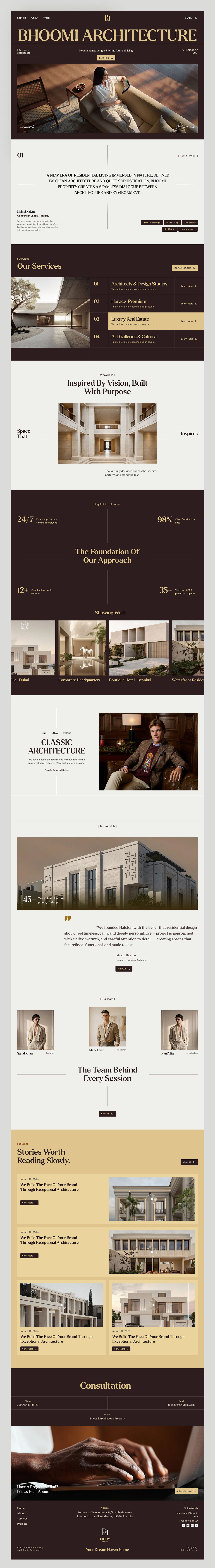 Luxury Architecture Landing Page UI Image 0