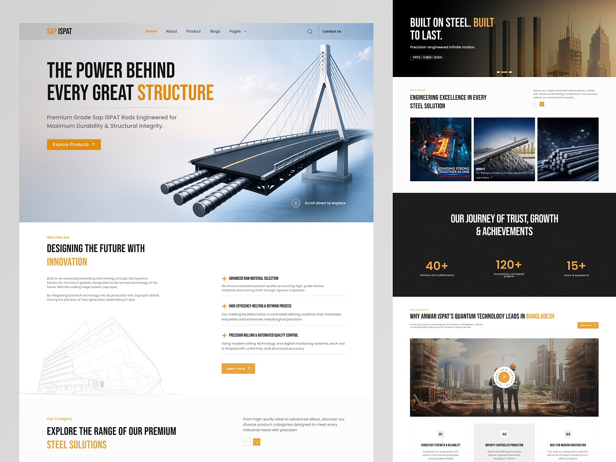 Steel & Infrastructure Website Design