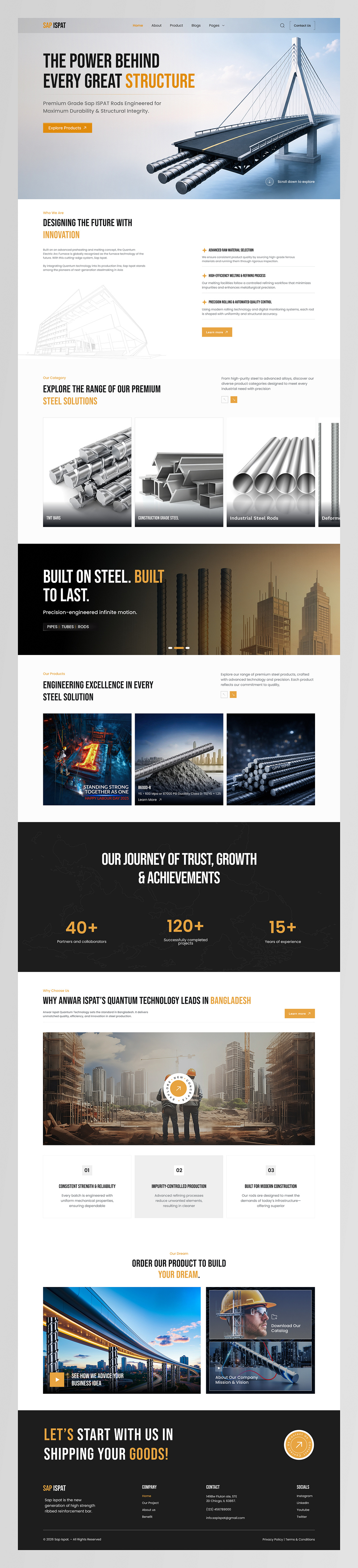 Steel & Infrastructure Website Design Image 1