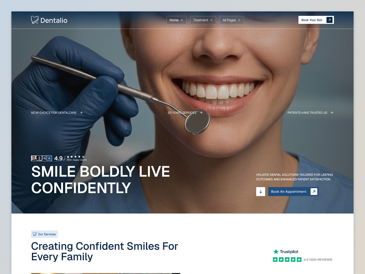 Dental Clinic Landing Page Design
