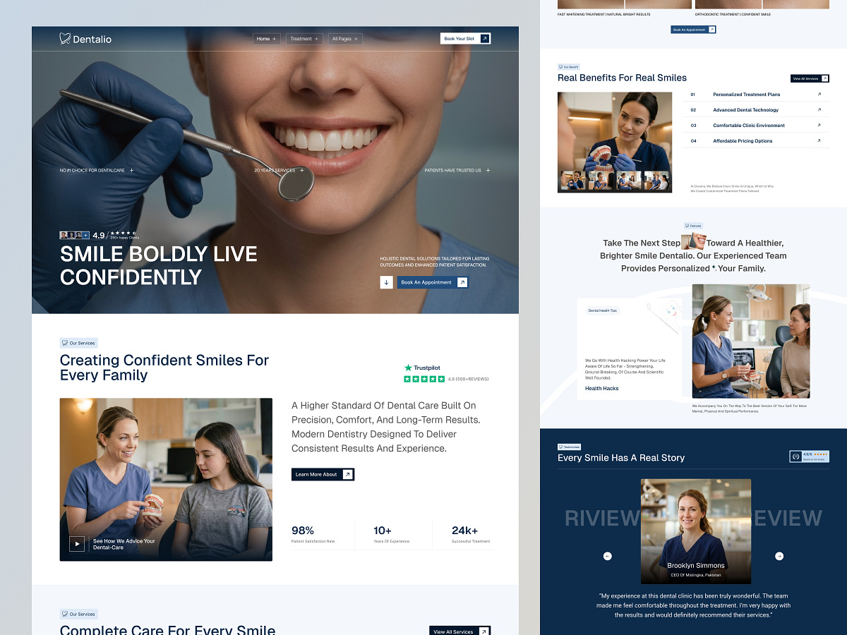 Dental Clinic Landing Page Design Image 1