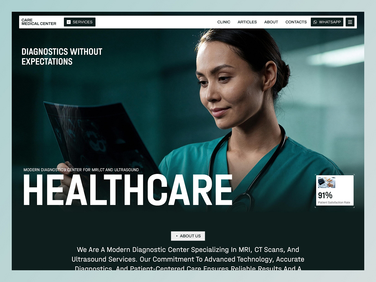 Modern Diagnostic Center Website Design Image 0