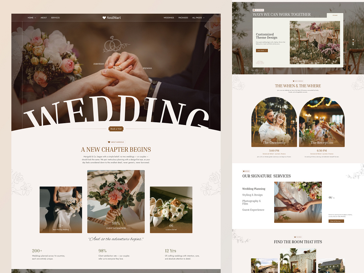 Elegant Wedding Website Landing Page 💍
