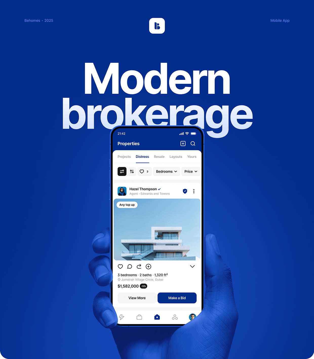 Behomes — Real Estate Mobile App • UX UI
