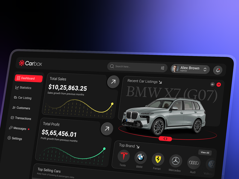 Carbox - Automotive Dashboard Design