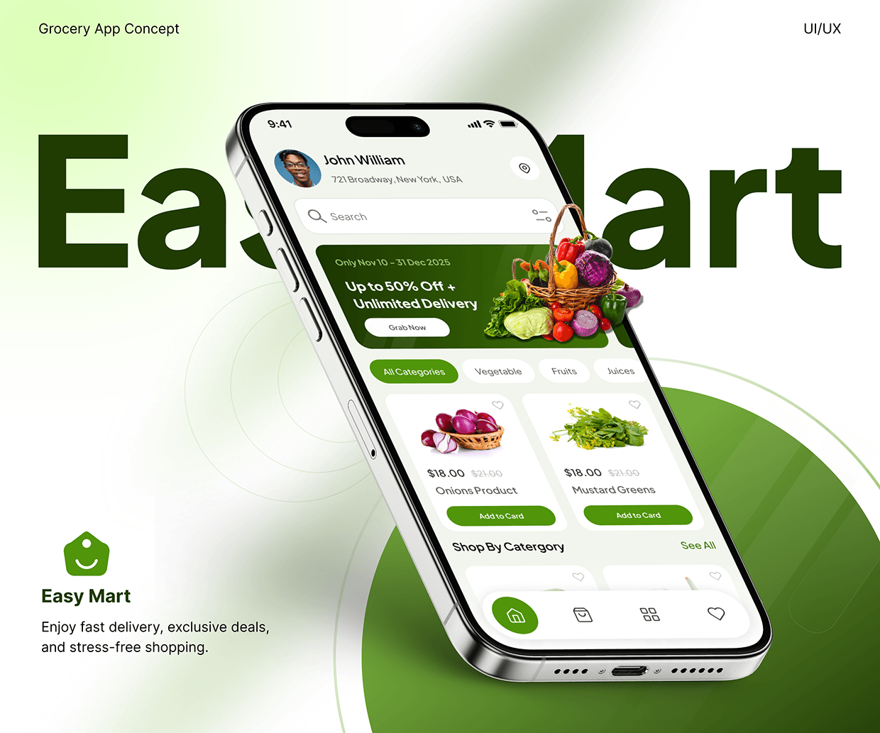 EasyMart | Grocery App UI UX Design | E-commerce