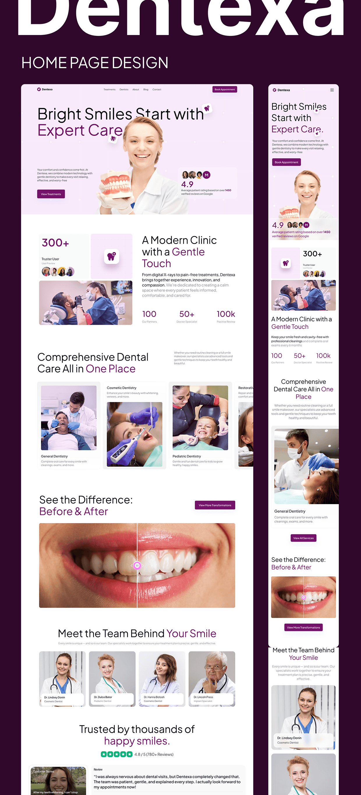 Dentexa | Modern Dental Care Landing Page UI/UX Design Image 6