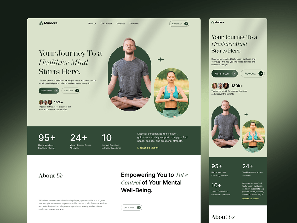 Mindora | Mental Wellness Platform UI/UX Design Image 7