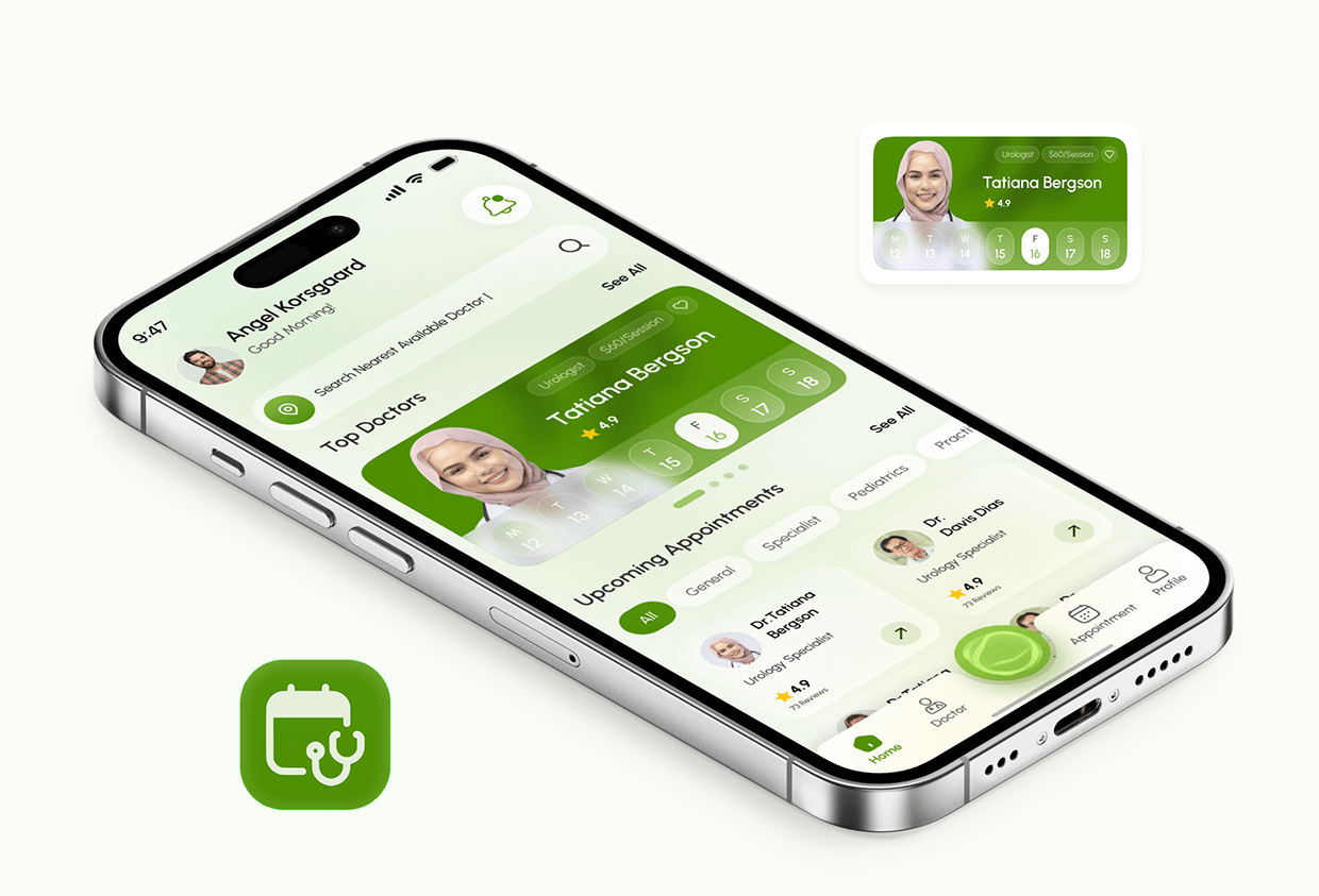 DocNow | AI Doctor Booking App UX Case Study Image 1