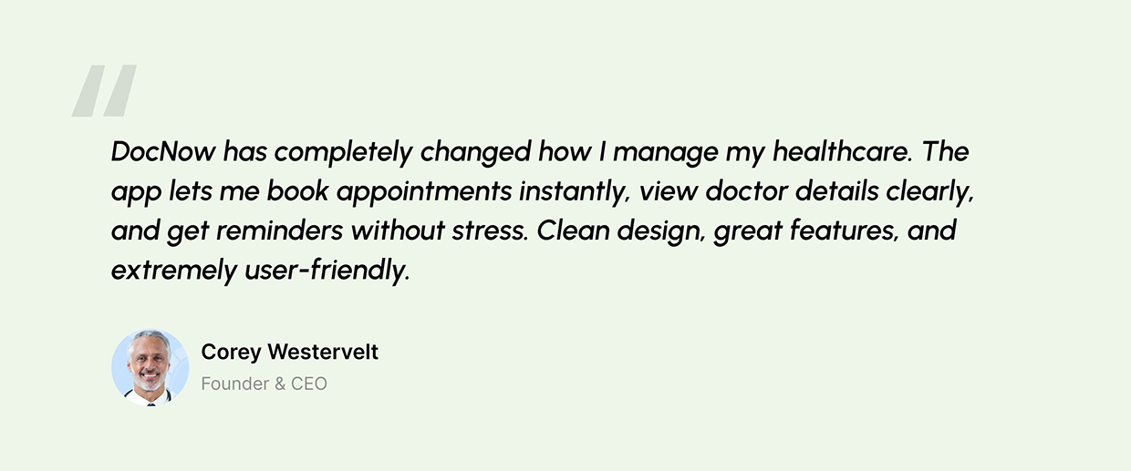 DocNow | AI Doctor Booking App UX Case Study Image 5