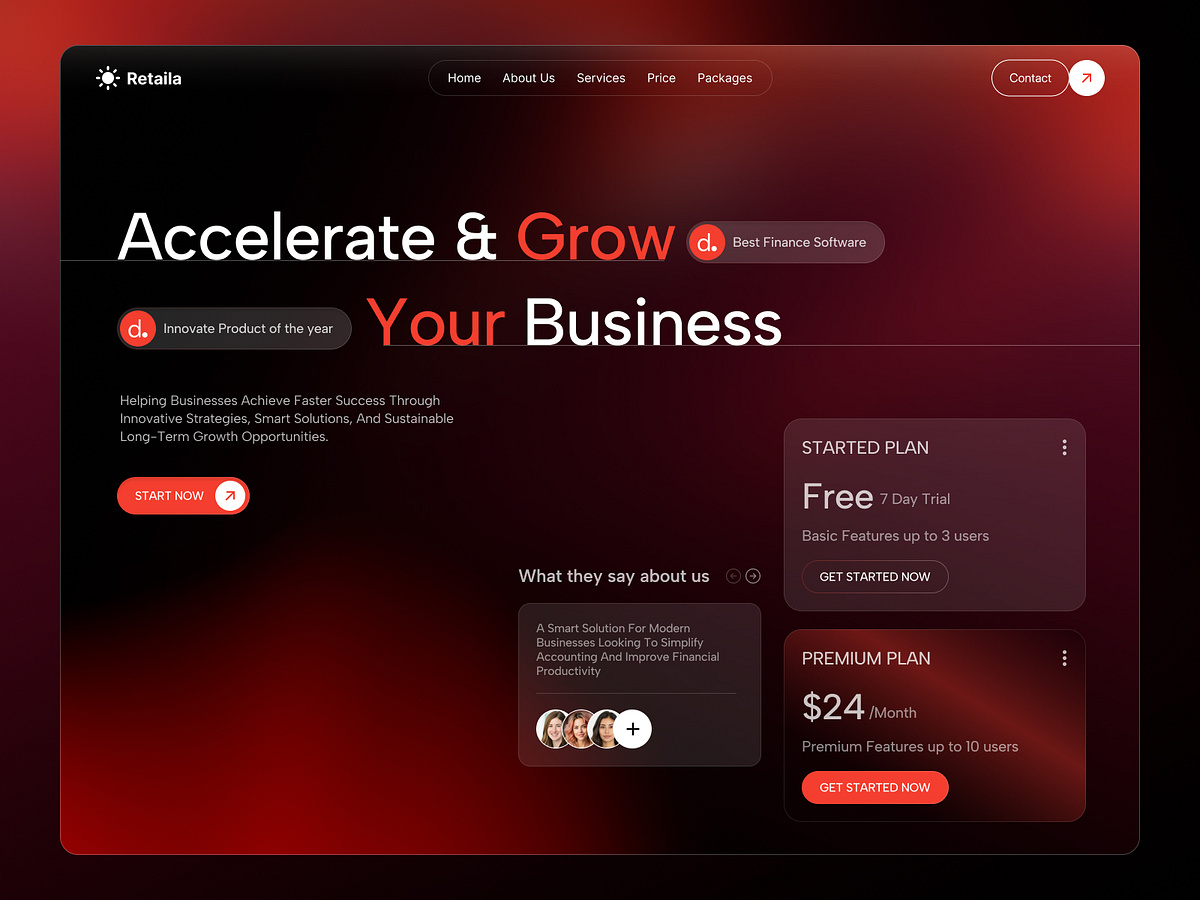 Business Growth SaaS - Landing Page Concept